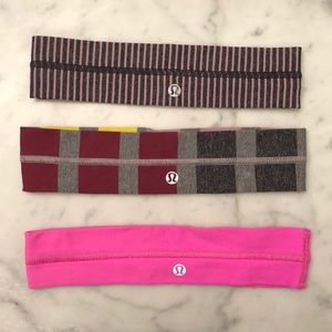3 LULULEMON HEADBAND BUNDLE